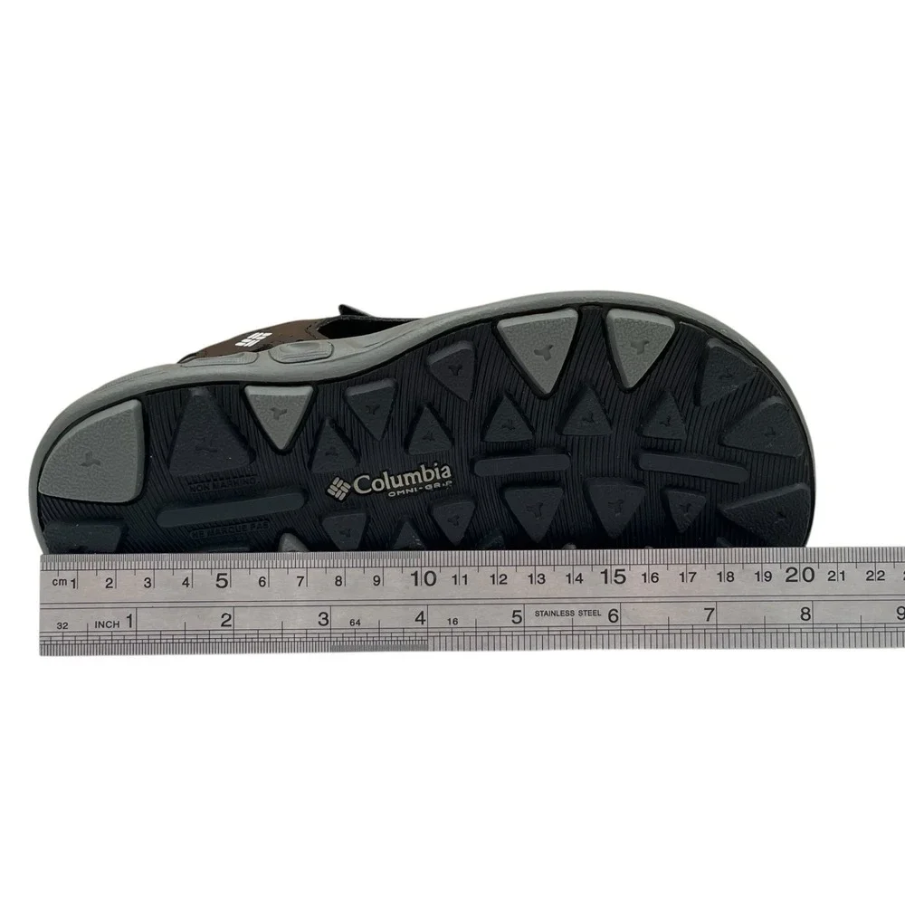 Columbia Youth Boys Girls Techsun Vent Sport Sandal Size 1 Black/Grey Adjustable